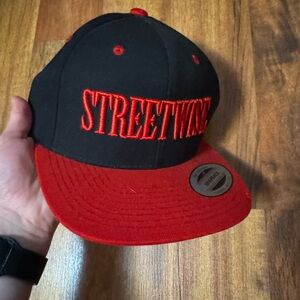 Streetwise Black and Red Snapback Hat